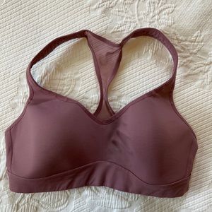 Lululemon Athletica sports bra, molded cups, mauve pink, 34C/8